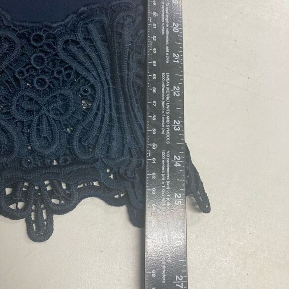 Cest.1946 Women’s Classic Stretch Lace Contemporary Capri Pants Black Size 10 - Picture 3 of 8